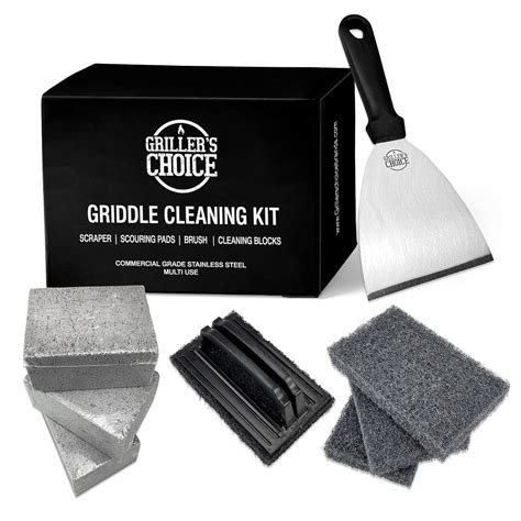 Commercial Griddle Cleaning Kit-Flat Top Grill Cleaner: 3 Cleaning ...