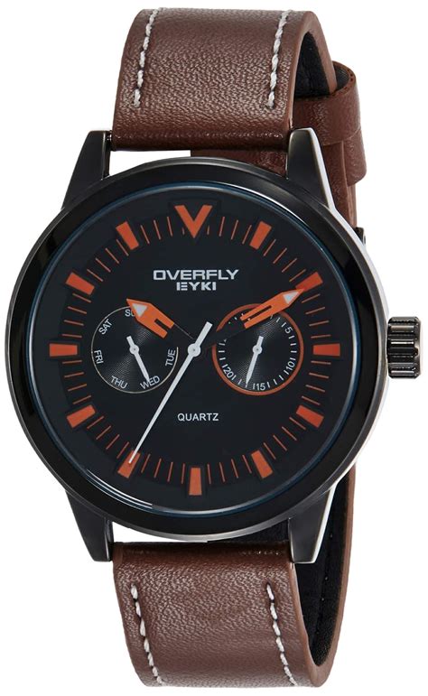 Overfly Analog Black Dial Men's Watch-EOV3062L-B0207 : Amazon.in: Fashion