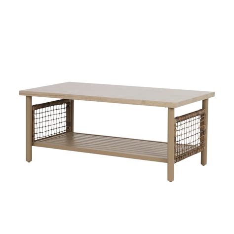 Shop allen + roth Ivy Meadows 4-Piece Patio Conversation Set with Blue ...