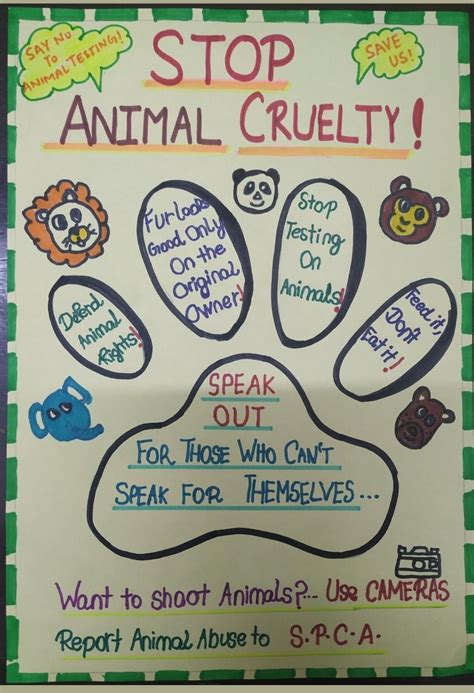 Make a colourful poster on “Animals in Danger”. Give a catchy slogan to ...