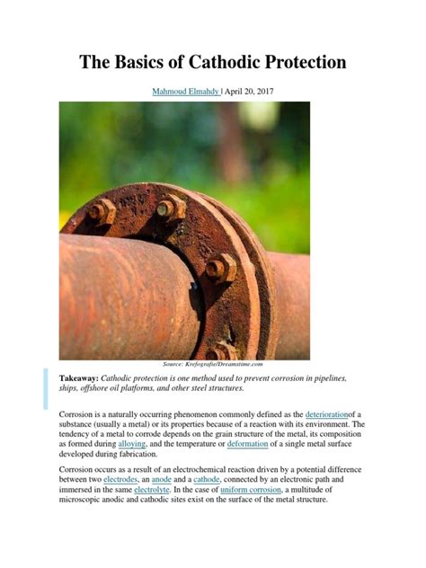 Image result for Cathodic Protection Basics