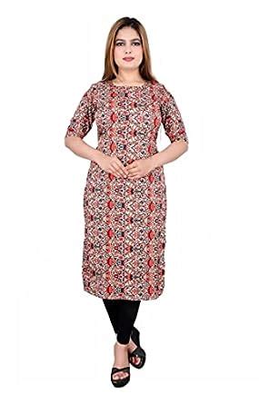Buy Bharat Trading Company Women Applique Crepe A-line Kurta (3XL ...