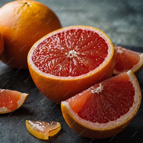 Premium Photo | Tasty blood orange fruits on dark background