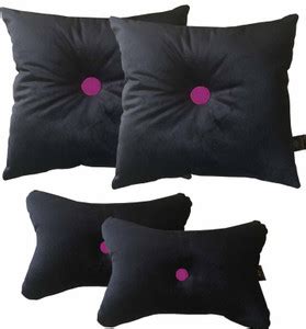 Lushomes Black Polyester Car Pillow Cushion for Universal For Car Price ...