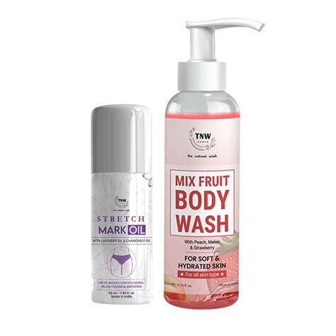 Buy TNW-THE NATURAL WASH BODY CARE COMBO WITH STRETCH MARK OIL AND MIX ...
