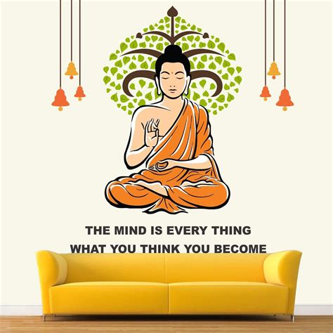 CreativeEdge PVC Vinyl Wall Sticker Buddha Quotes Motivational Design ...