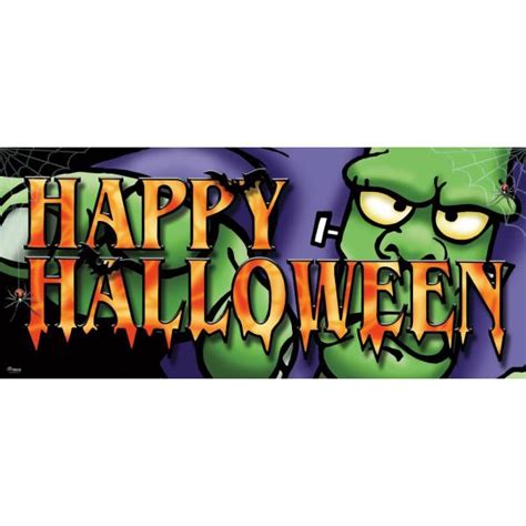 Buy 7 ft. x 16 ft. Big Frank Outdoor Halloween Holiday Garage Door ...