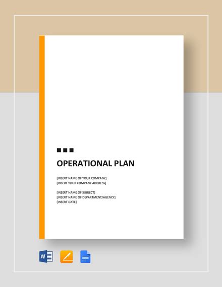 Operational Plan Business Sample PDF 的图像结果