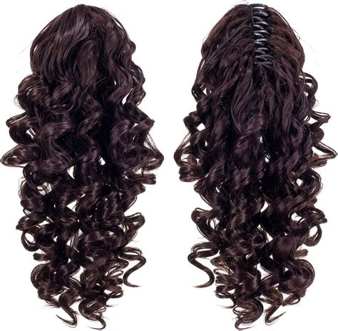 Miss Lirenn® Brown Screw Curls Claw Ponytail Extension,18 to 20 ...