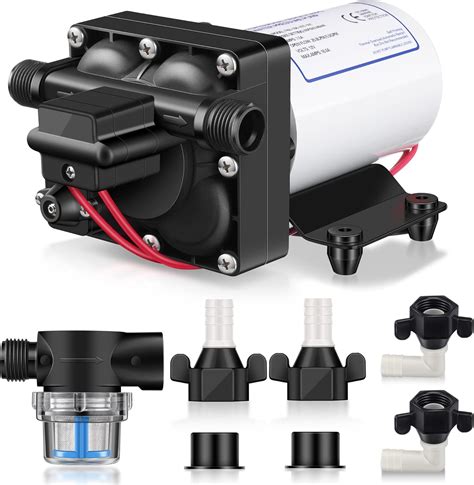 Buy RV Water Pump 12V, 5.5 PSI Self Priming Automatic Diaphragm Water ...