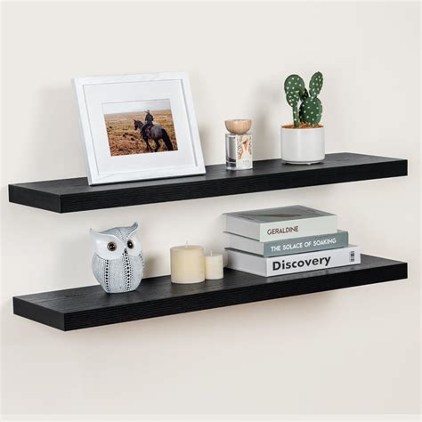 Amazon.com: Floating Shelves, 36" x 9" Black Floating Shelf Wall ...