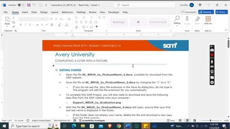 Image result for Sam Project 1A Word Module 01 Creating and Modifying a Flyer