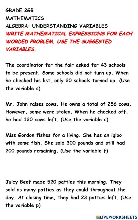 Image result for Understanding Variables in Math