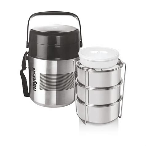Buy Nayasa Foodies 3 Junior Dlx Individual Inner Steel Containers,3 ...