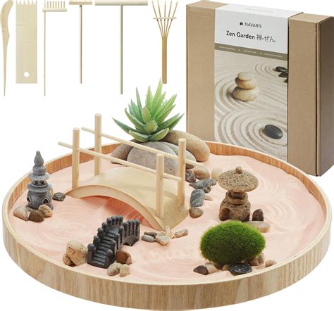 Navaris Zen Garden Kit - Mini Japanese Sand Garden - Miniature ...
