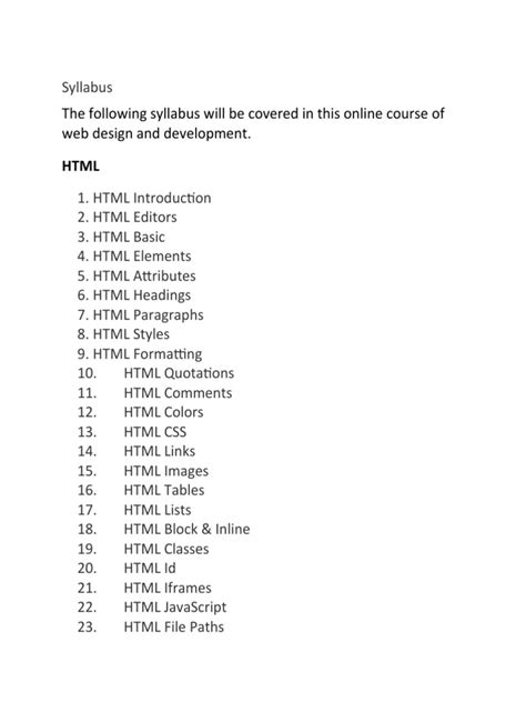 Image result for JavaScript Syllabus