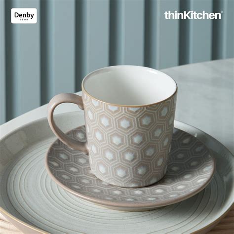 Buy Denby Impression Pink Hexagon Large Mug Online at thinKitchen
