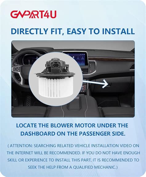 GVPART4U Front Blower Motor for Chevy Tahoe, Silverado, India | Ubuy