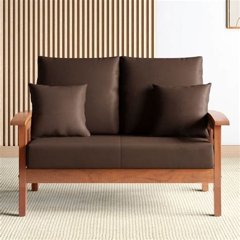 Buy Abby Faux Leather 2-Seater Sofa with Cushions - Customized ...