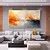 Hand Paint Abstract Orange Minimalist Oil Painting On Canvas Original ...