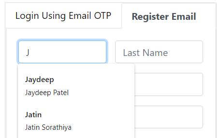 Autocomplete Input 的图像结果