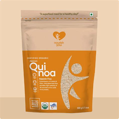 Buy Organic Premium White Quinoa, 500g Online | Nourish You