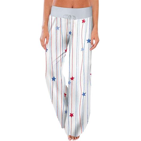 WULMLEO July 4th Pajamas for Women Plus Size Drawing Red White and Blue ...