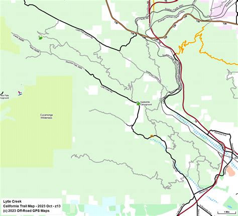 San Bernardino NF, Lytle Creek - California Trail Map