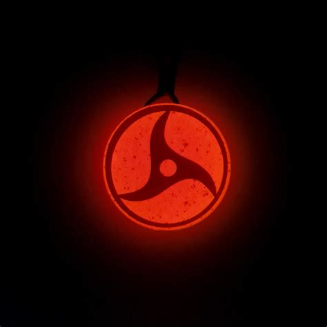 Naruto Inspired Itachi's Mangekyou Sharingan Glow in Dark Resin Pendan