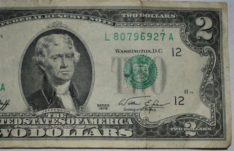 1976 2 Dollar Bill Bicentennial Year Misprinted Treasury Seal | eBay