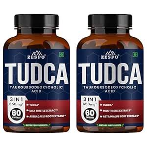 ZESPO Tudca 650Mg (Pack of 2) Tauroursodeoxycholic Acid with Milk ...