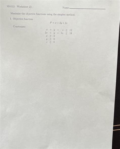 Image result for Simplex Algorithm Objective Function