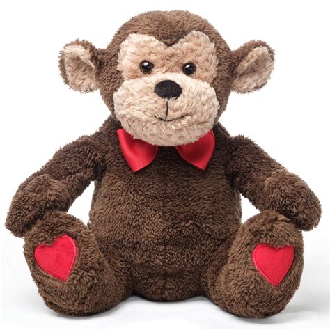 Bearington Valentino Stuffed Monkey Plush – 6 Inch Cute Valentines ...