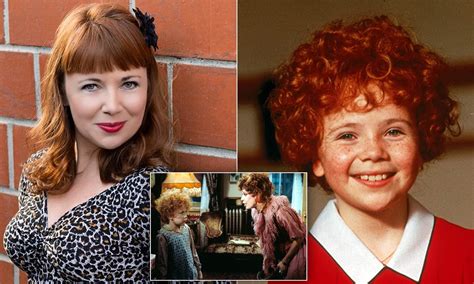 Aileen Quinn 1982 Aileen Quinn & Albert Finney Film: Annie (USA 1982)