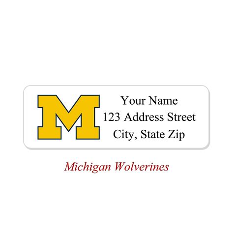 Buy 60 Return Address Labels Personalized Printed 3/4 x 2 1/4 College ...