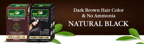 Buy VEDICAYURVEDA Natural Henna Dark Brown & No Ammonia Black Hair ...