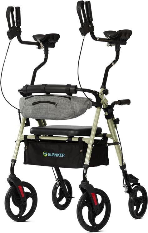 Amazon.com: ELENKER Upright Rollator Walker, Stand Up Walkers for ...