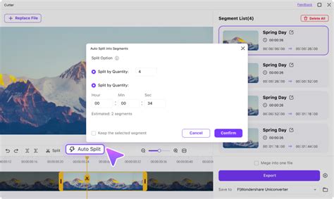 Auto Cut Video Into Clips - Wondershare UniConverter