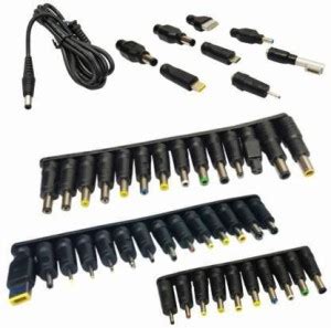 Wechip Universal DC Pin Kit 5.5x2.1mm female to Multi-Type Male Jack ...