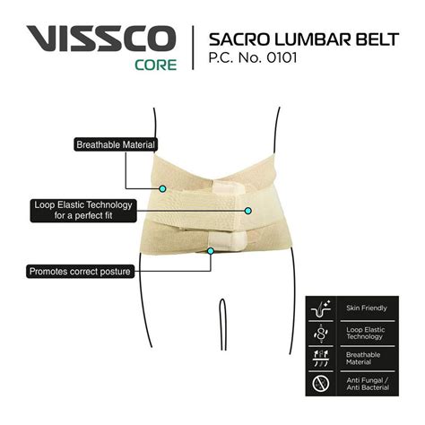 Vissco Sacro Lumber Belt Large, 1 Count Price, Uses, Side Effects ...