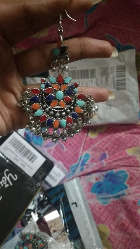 YouBella Jewellery Oxidised Afghani Tribal Earrings for Girls and Women ...