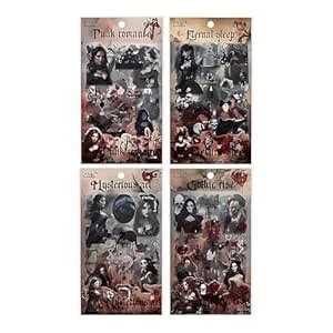 Gothic Punk Romance Decorative Sticker Set | Dark Aesthetic Vampire ...
