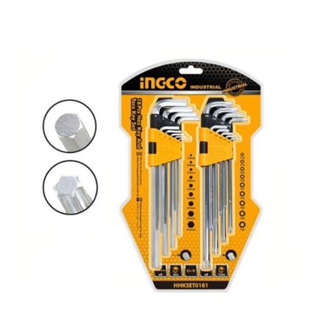 INGCO HHKSET0181 18 Pcs Hex Key And Torx Key Set