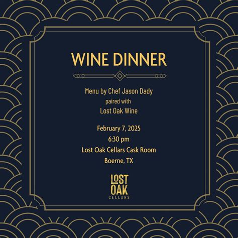 Wine Dinner - SOLD OUT! - Lost Oak Winery