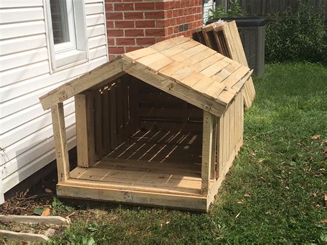 Dog House Built From Pallets 20 Free DIY Dog House Plans Care.com