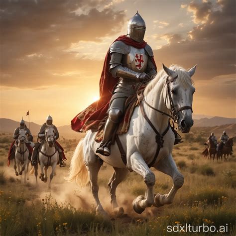 Crusader Knight On Horse
