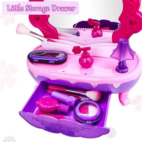 Buy Beauty Vanity Play Set - Kids Play Vanity Toy with Pretend Makeup ...