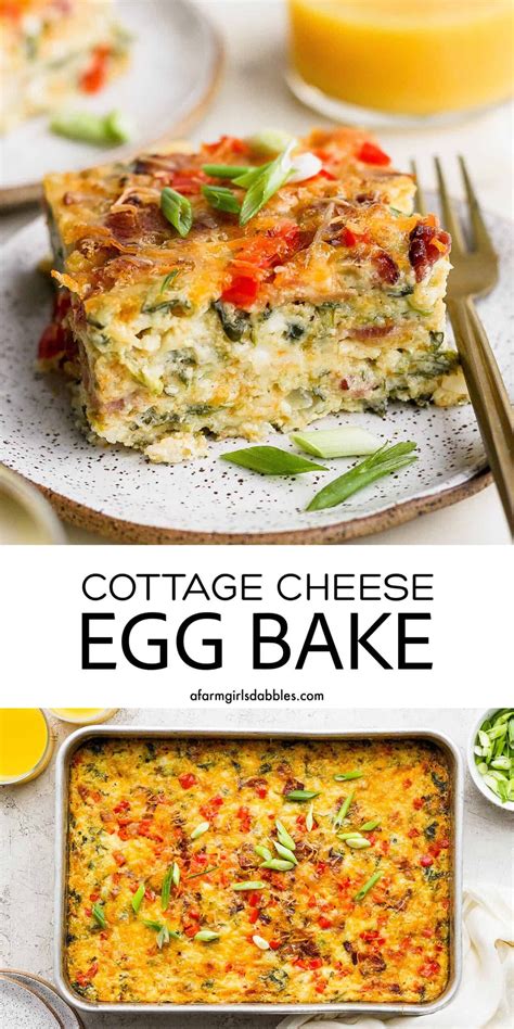 This protein-packed Cottage Cheese Egg Bake recipe features a creamy ...