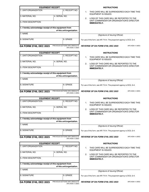 DA Form 3749 2025-2026 - Fill Forms Online - PDF Guru