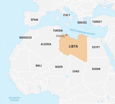 Libya Country in North Africa, Bordering Countries and Geography